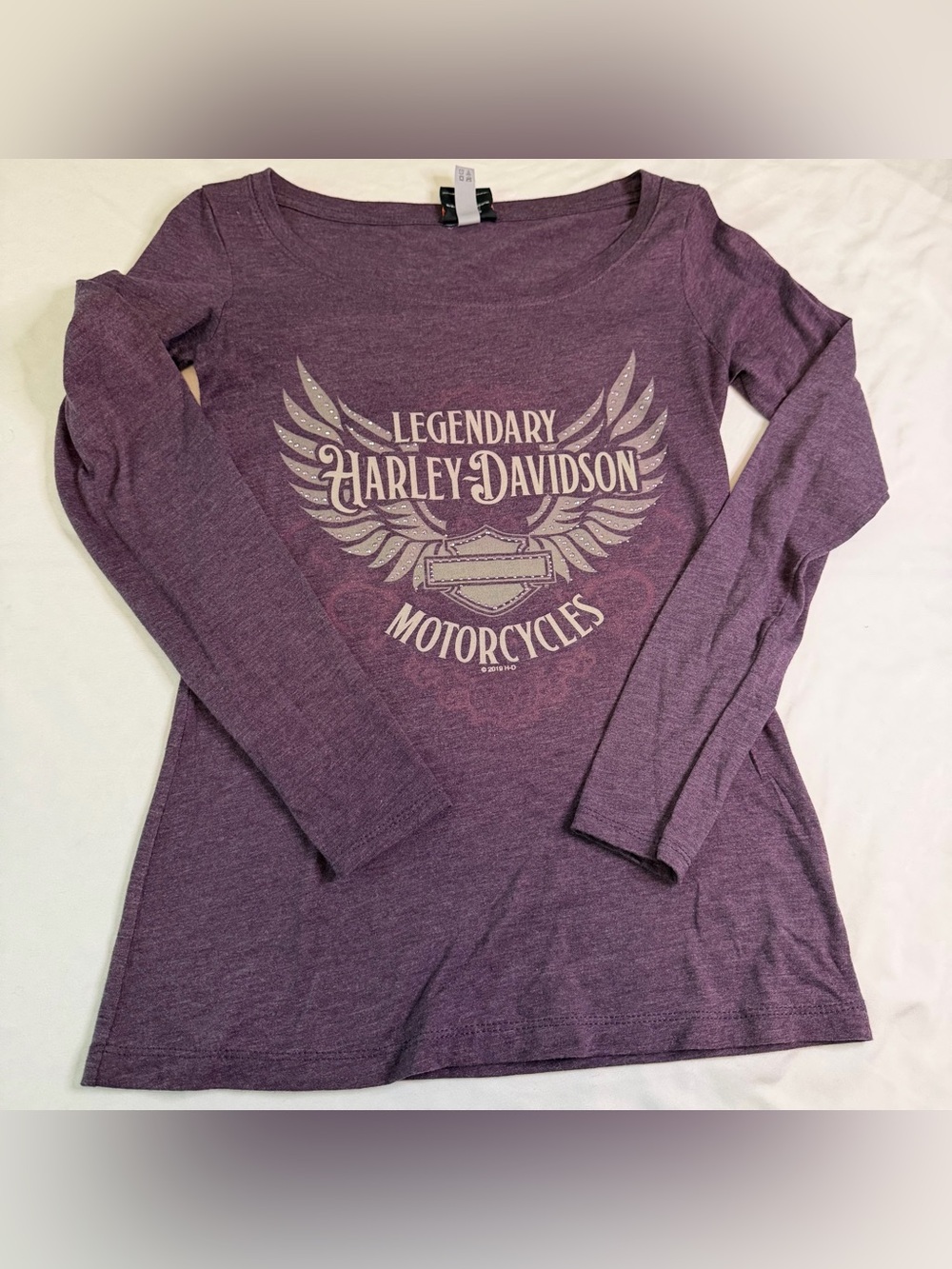 Harley-Davidson Sturgis South Dakota Long Sleeve Graphic‎ Tee Purple Size Small
